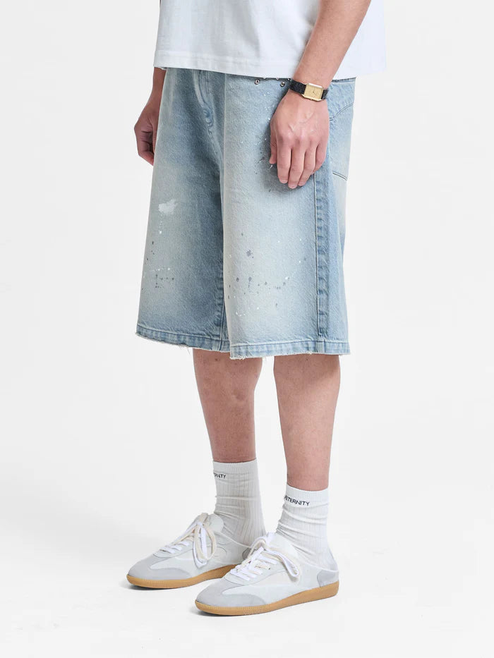 Reternity Studded Jorts Light Blue
