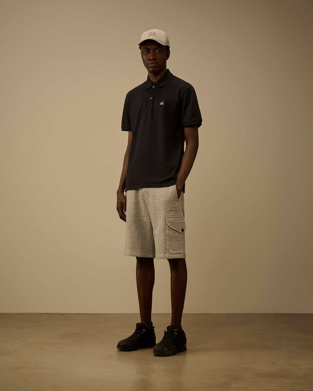 Cp Company Stretch Piquet Short Sleeve Point Collar Polo