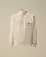 Cp Company Diagonal Raised Fleece Half Zip Sweatshirt