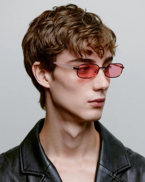 A. KJÆRBEDE Noah Rosegold Galactic Pink Sunglasses