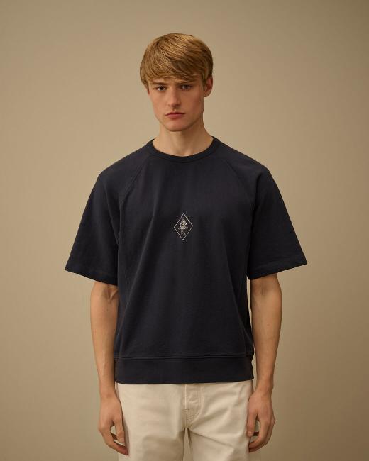 Cp Company Malfilè Fleece Short Sleeve Sweatshirt