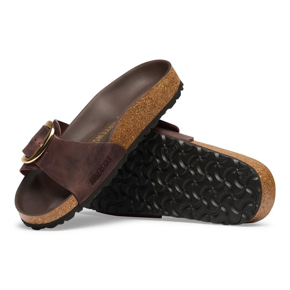 Birkenstock Madrid Big Buckle Pelle oliata Habana Narrow Fit