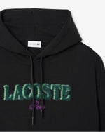 Lacoste Felpa con Cappuccio Loose Fit Ricamata