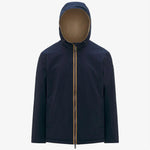 K-Way Giacca Claudel Wool Bonded Double Beige Khaki/Blue Depth