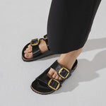 Birkesntock Arizona Big Buckle Pelle naturale vernice Narrow Fit