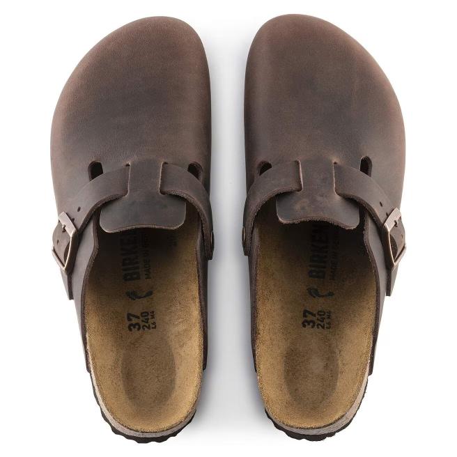 Birkenstock Boston Pelle Oliata Narrow Fit