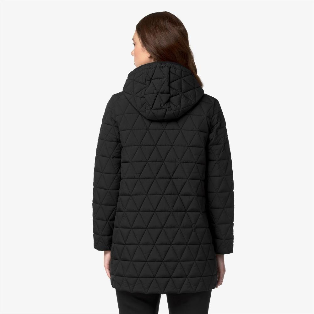 K-Way Giacca calda trapuntata a rombi Sophie Black Pure