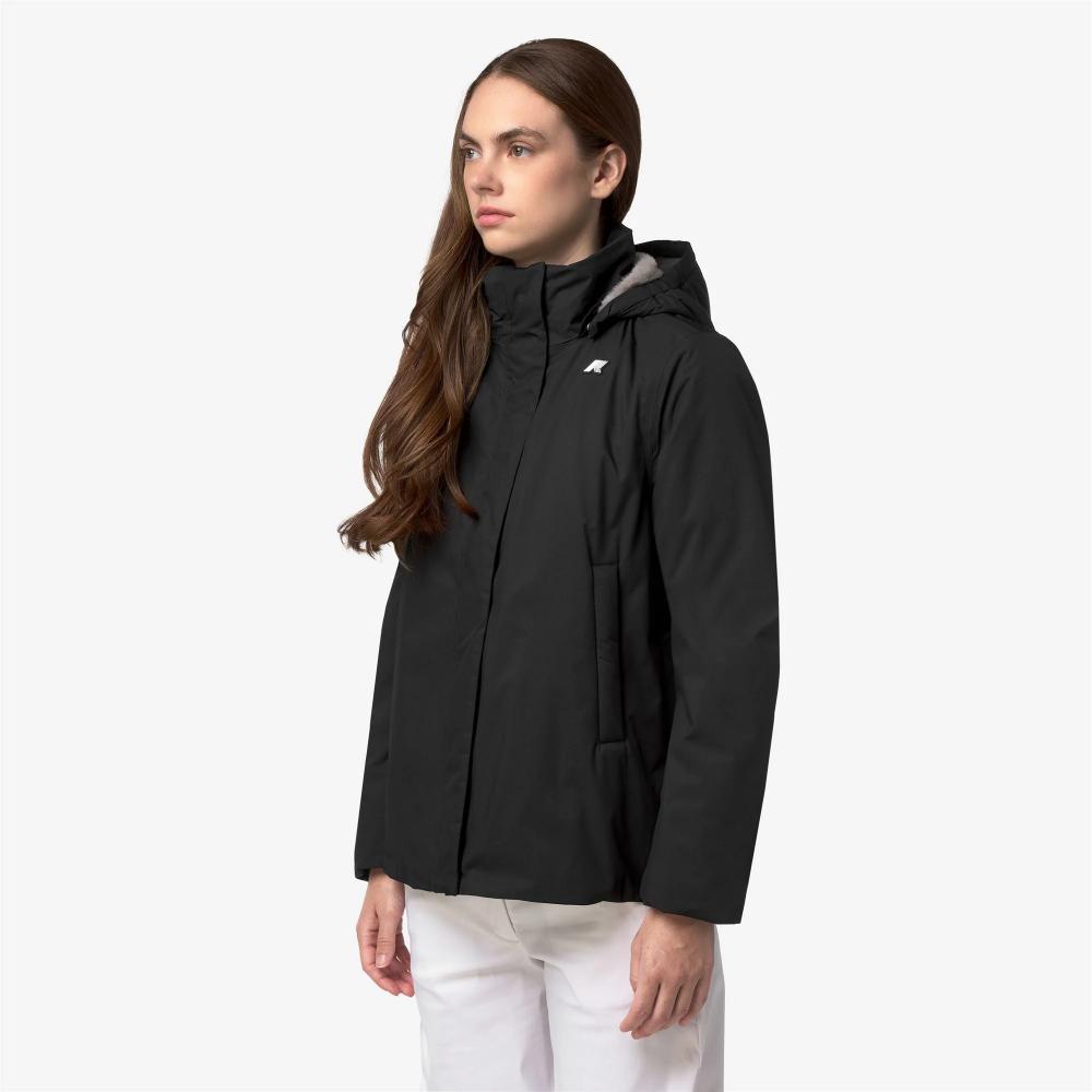 K-Way Giacca Marlette Twill Soft Beaver Black Pure/Grey Army