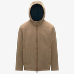 K-Way Giacca Claudel Wool Bonded Double Beige Khaki/Blue Depth