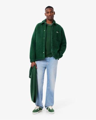 Lacoste Overshirt in Feltro Misto Lana