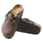 Birkenstock Boston Pelle Oliata Narrow Fit