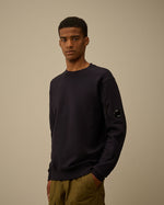 Cp Company Diagonal Raised Fleece Crewneck Lens Sweatshirt