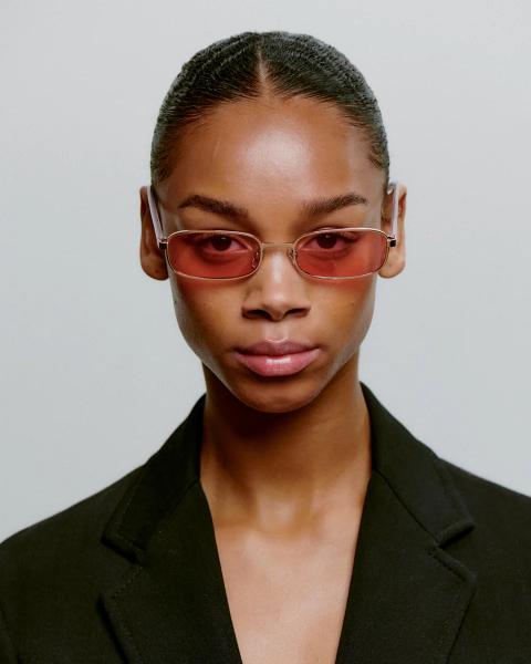 A. KJÆRBEDE Noah Rosegold Galactic Pink Sunglasses