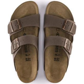 Birkenstock Arizona Birko-Flor Nubuck Mocca Narrow Fit