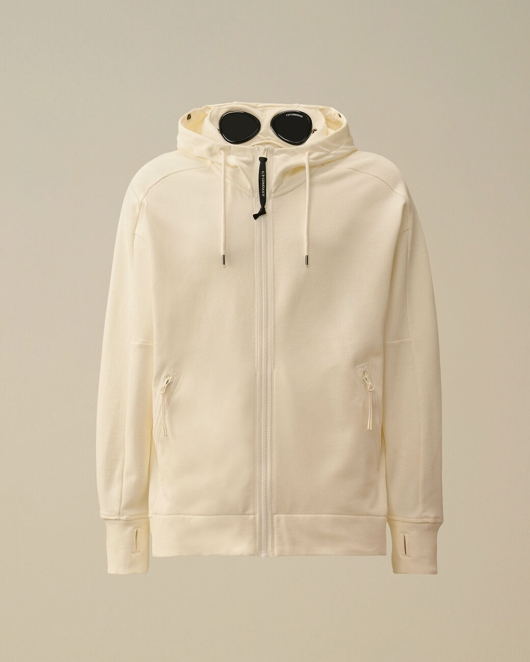Cp Company Hooded Open Diagonal Raised Fleece