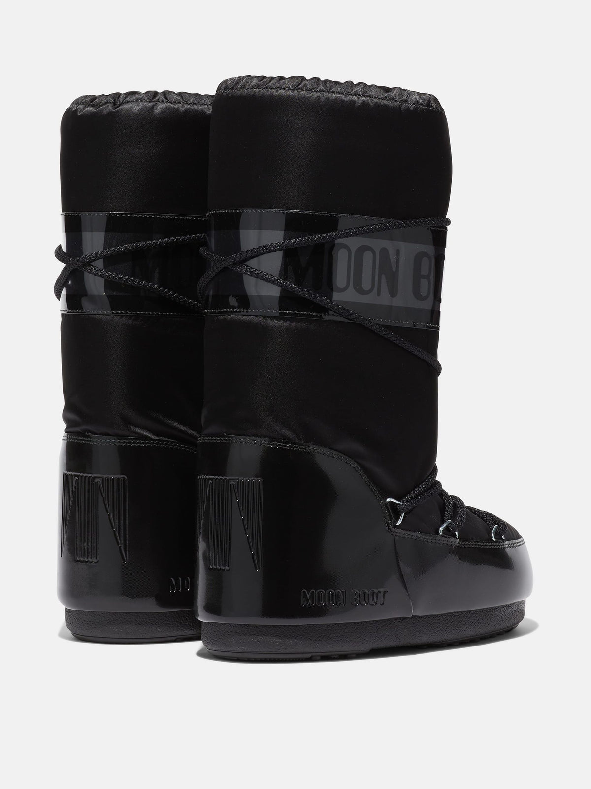Moon Boot Stivale Icon Glance Nero in Raso