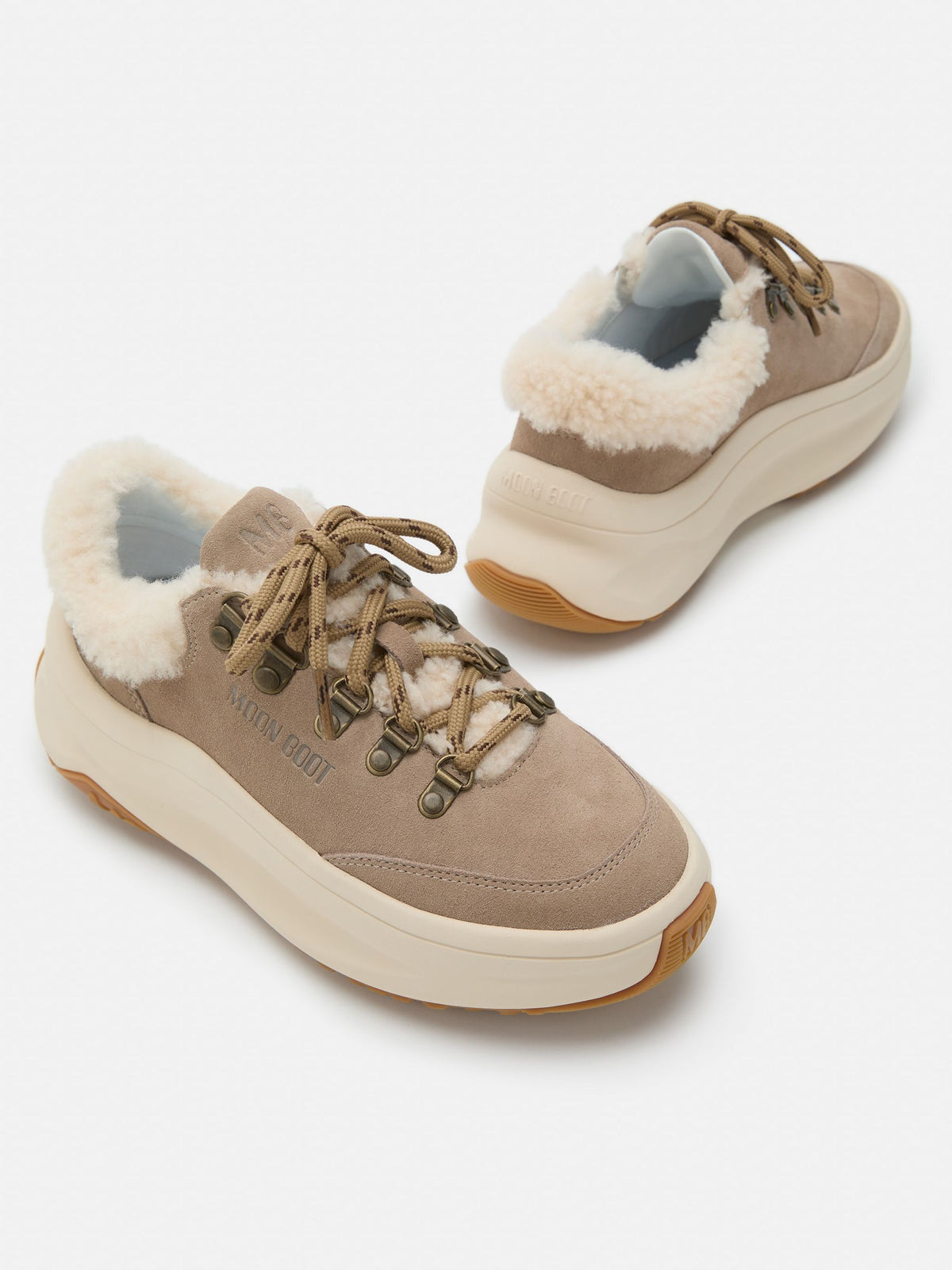Moon Boot Sneaker Moon247 City in Shearling Beige
