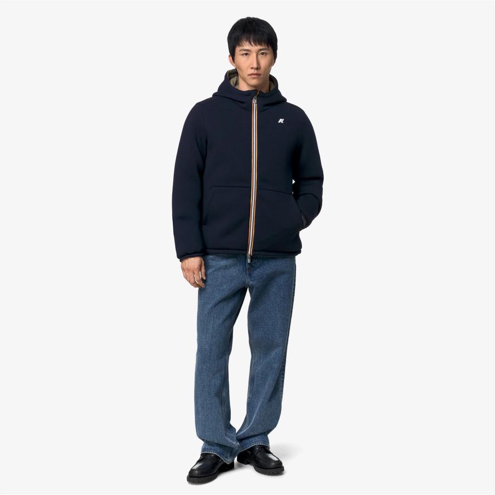 K-Way Giacca Jack Spacer Nylon Double Blue Depth/Green Army