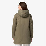 K-Way Giacca Sophie Twill Soft Beaver Green Army/Grey Warm