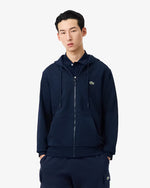 Lacoste Felpa in Tessuto Felpato Classic Fit con Zip