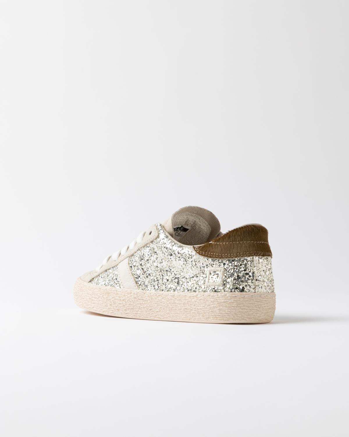 D.A.T.E. Hill Low Glitter Platinum
