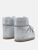 Moon Boot Stivale Icon Low Glitter Argento