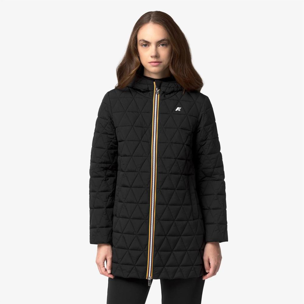 K-Way Giacca calda trapuntata a rombi Sophie Black Pure