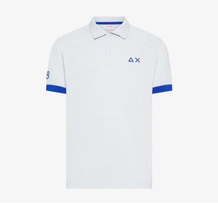 Sun68 Polo Maxi Logo Bianco