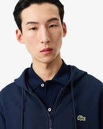 Lacoste Felpa in Tessuto Felpato Classic Fit con Zip