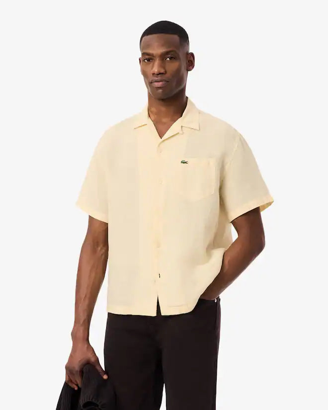 Lacoste Camicia Relaxed Fit in Lino