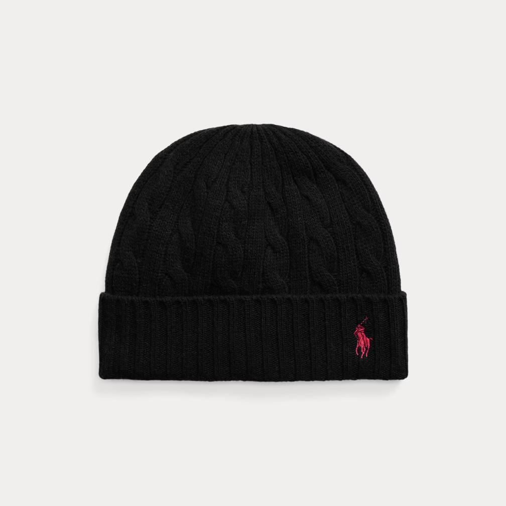 Polo Ralph Lauren Berretto in Misto Lana Merino a Trecce