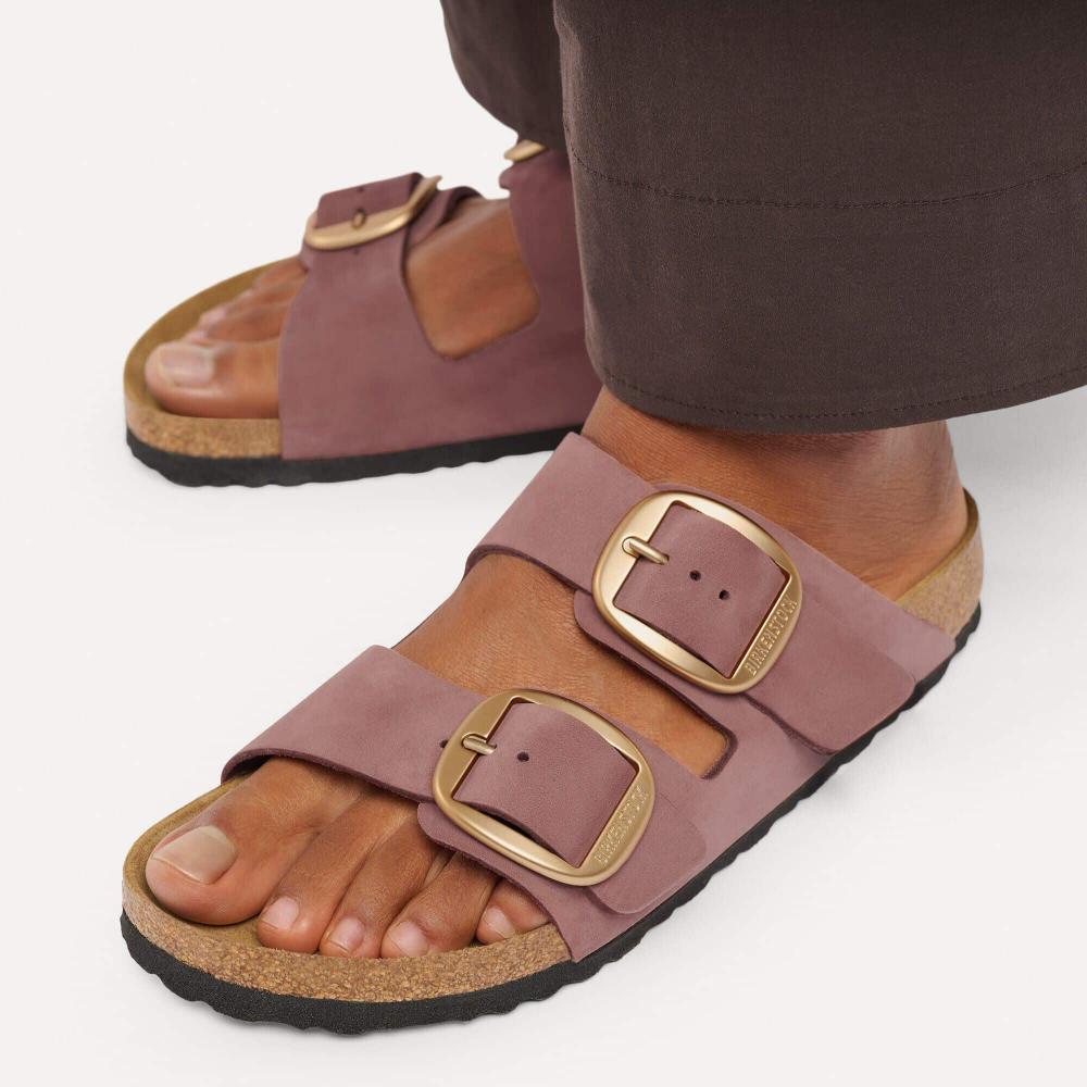 Birkenstock Arizona Big Buckle Pelle Nubuck Pepper Narrow Fit
