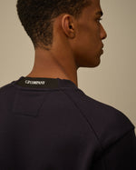 Cp Company Diagonal Raised Fleece Crewneck Lens Sweatshirt