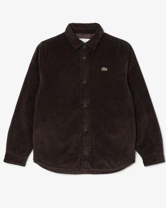 Lacoste Overshirt in Velluto a Coste Oversize