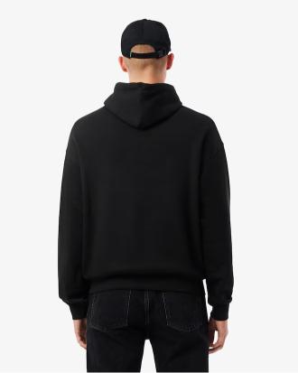 Lacoste Felpa con Cappuccio Loose Fit Ricamata