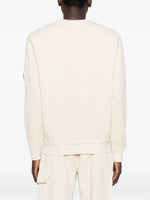 Cp Company Cotton Diagonal Fleece Resist Dyed Crewneck Lens Sweatshirt
