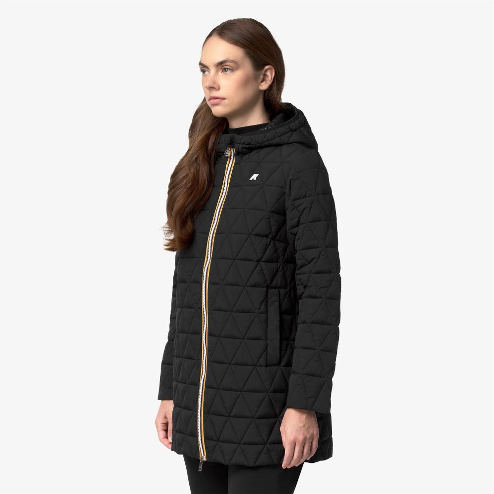 K-Way Giacca calda trapuntata a rombi Sophie Black Pure