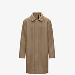 K-Way Giacca Poirol Wool Nylon Beige Khaki/Blue Depth
