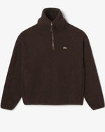 Lacoste Felpa in Pile a Collo Alto con Zip