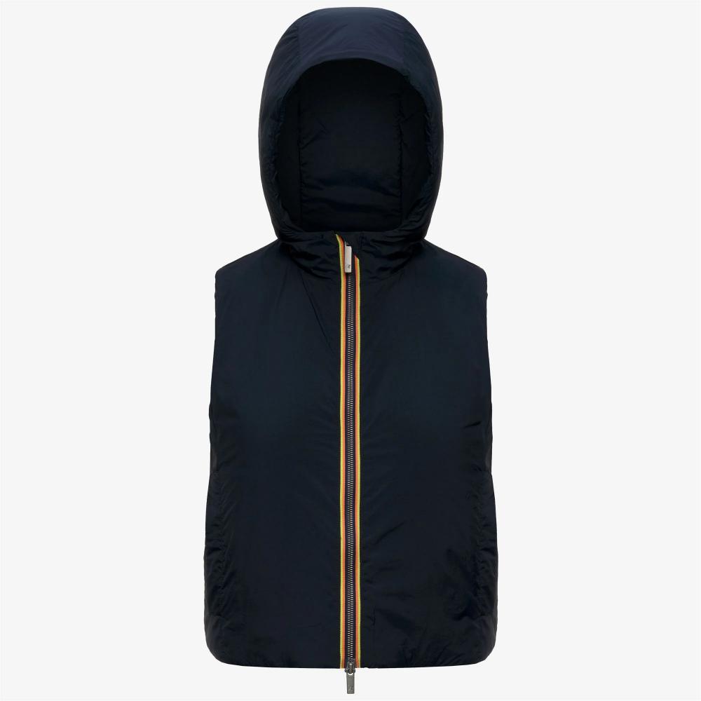 K-Way Giacca in lana e nylon Beige Khaki/Blue Depth