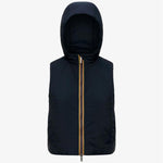 K-Way Giacca in lana e nylon Beige Khaki/Blue Depth