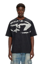 Diesel T-shirt con Stampa Distressed Floccata
