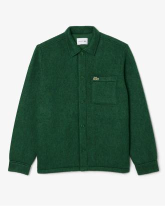 Lacoste Overshirt in Feltro Misto Lana
