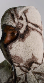 Daily Paper Burned Shield Sherpa Hoodie