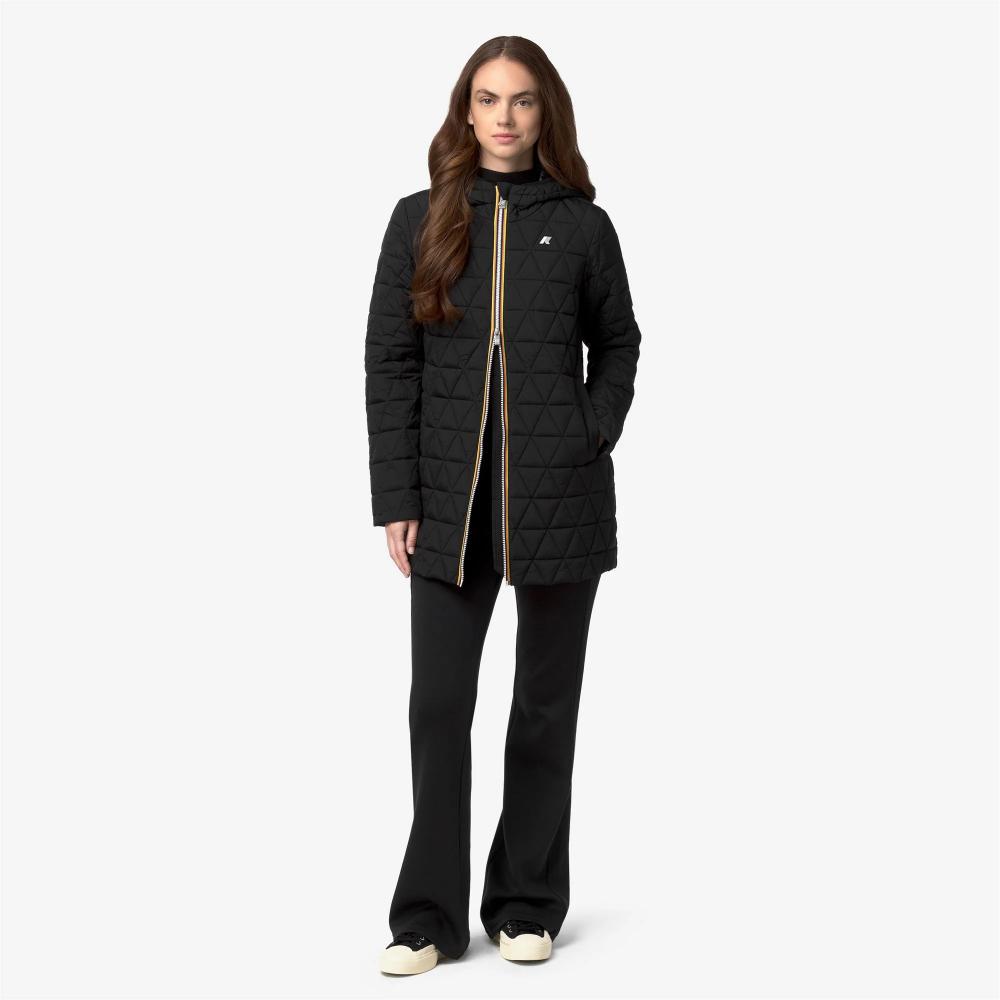 K-Way Giacca calda trapuntata a rombi Sophie Black Pure