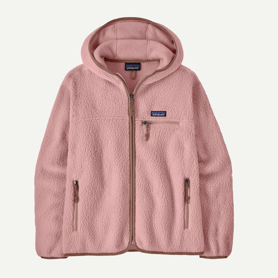 Patagonia Women's Retro Pile Fleece Hoody Fuzzy Mauve