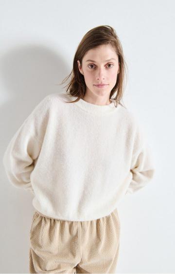 American Vintage Maglione Donna Vitow Bianco