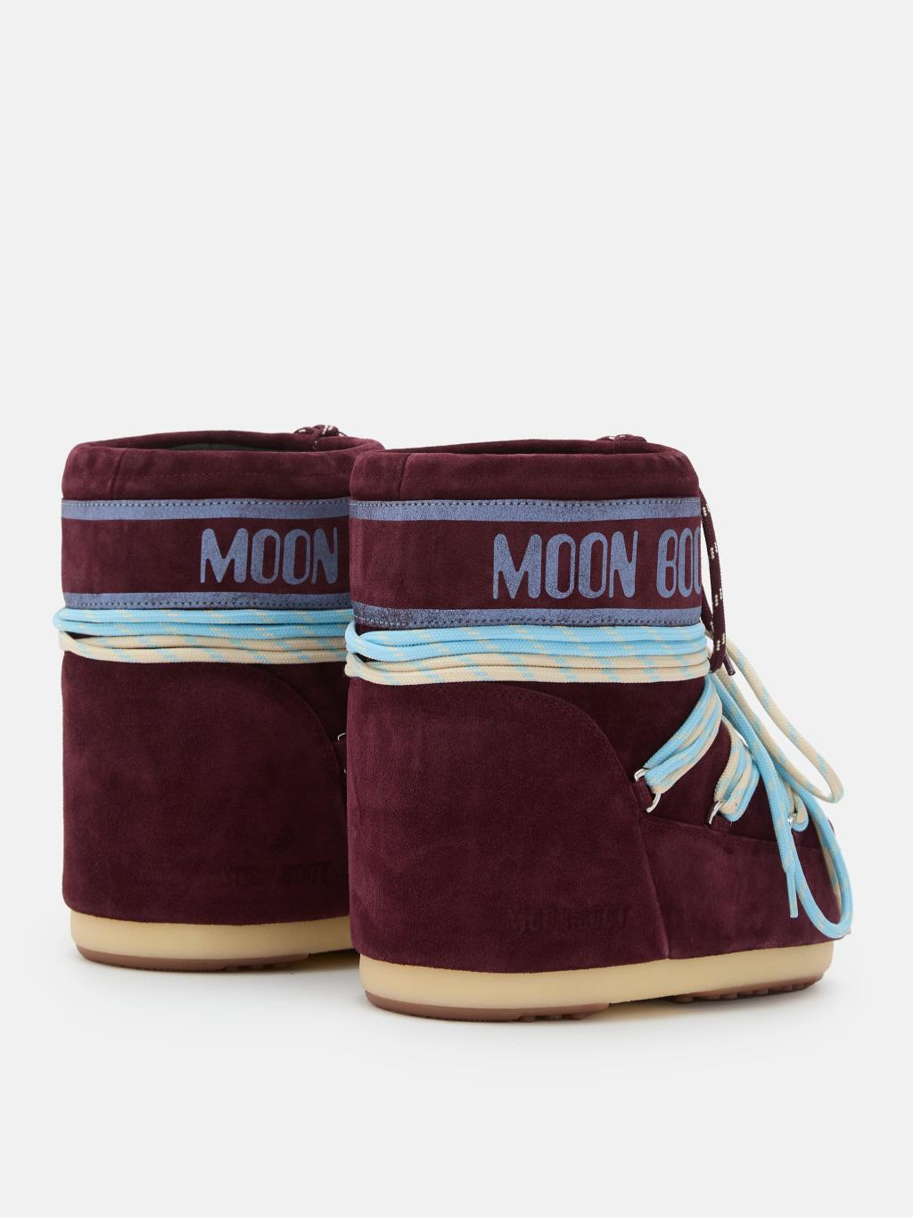 Moon Boot Stivale Icon Low in Pelle Scamosciata Bordeaux