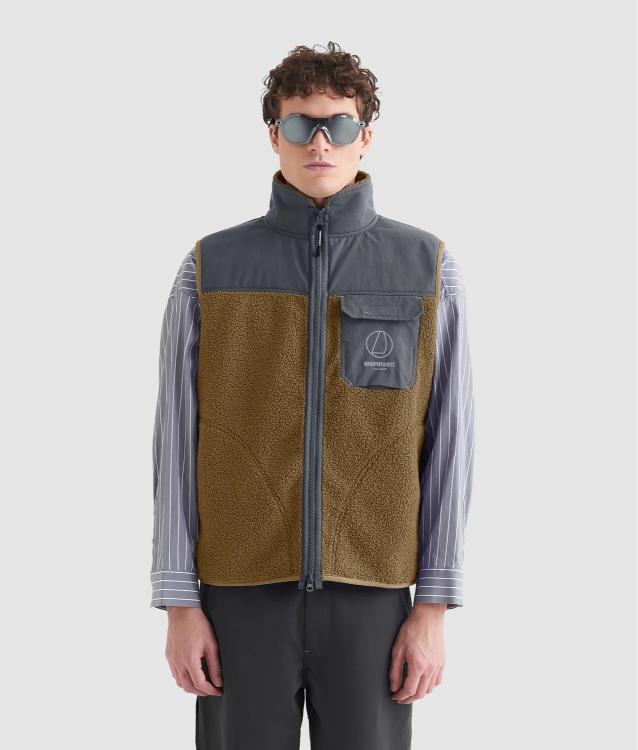 Murphy&Nye Crane Vest Smanicato Unisex in Pile Sherpa