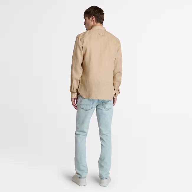 Timberland Camicia in Lino Mill Brook Slim Fit